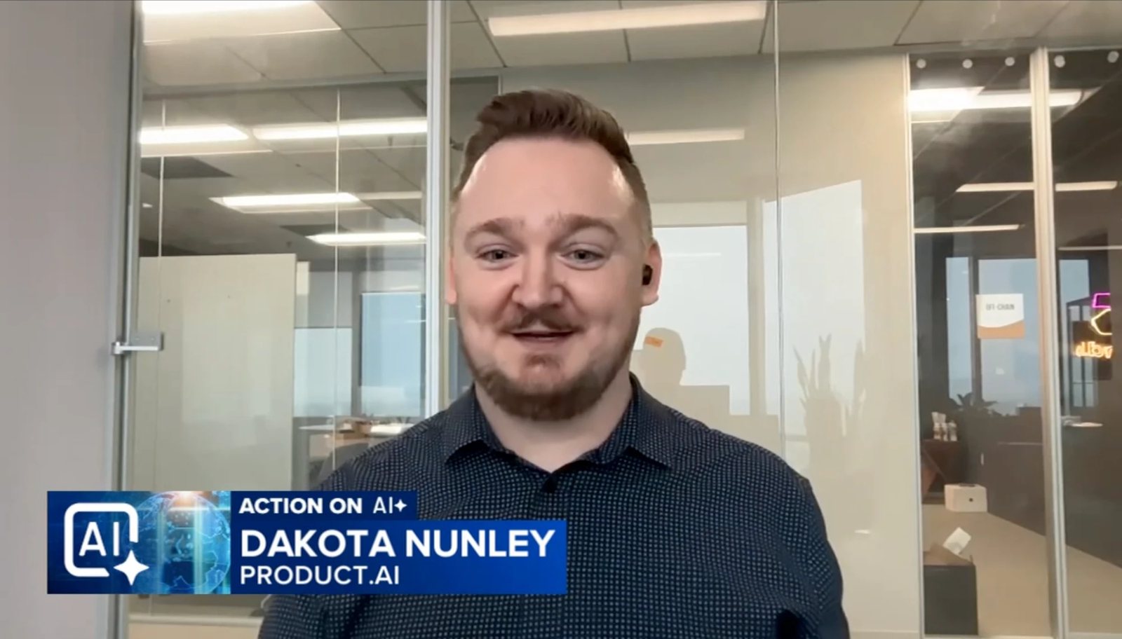 Dakota Shane Nunley on 6abc Action News in Philadelphia, name and Product.ai on screen