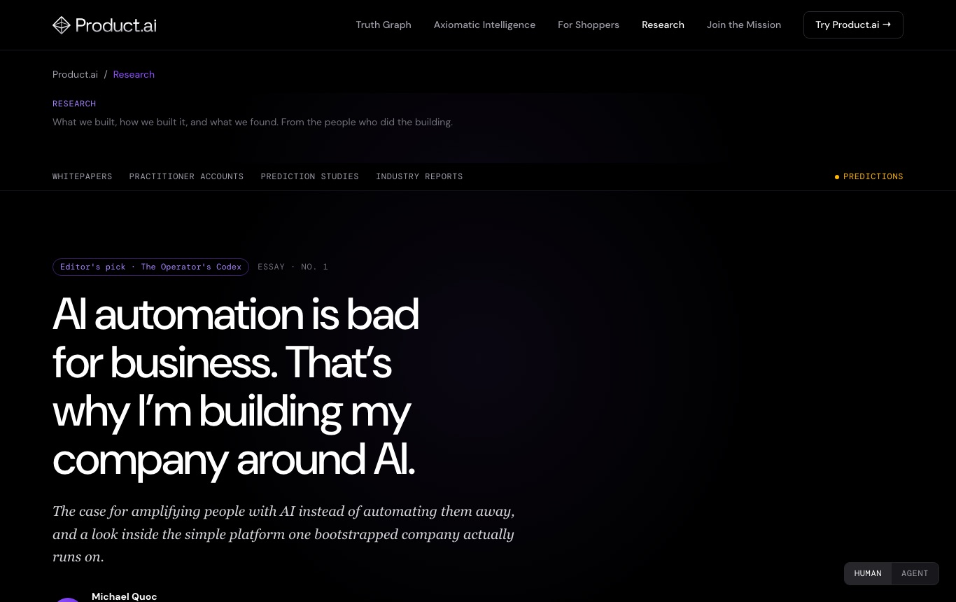 Product.ai Research hub