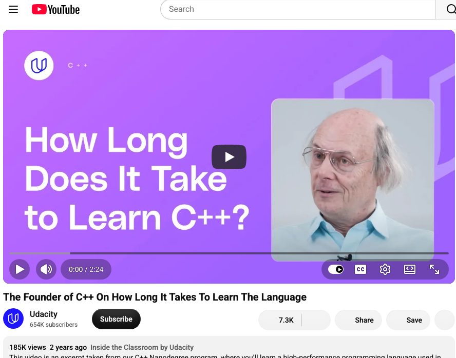 Udacity's first viral video since 2017 on YouTube